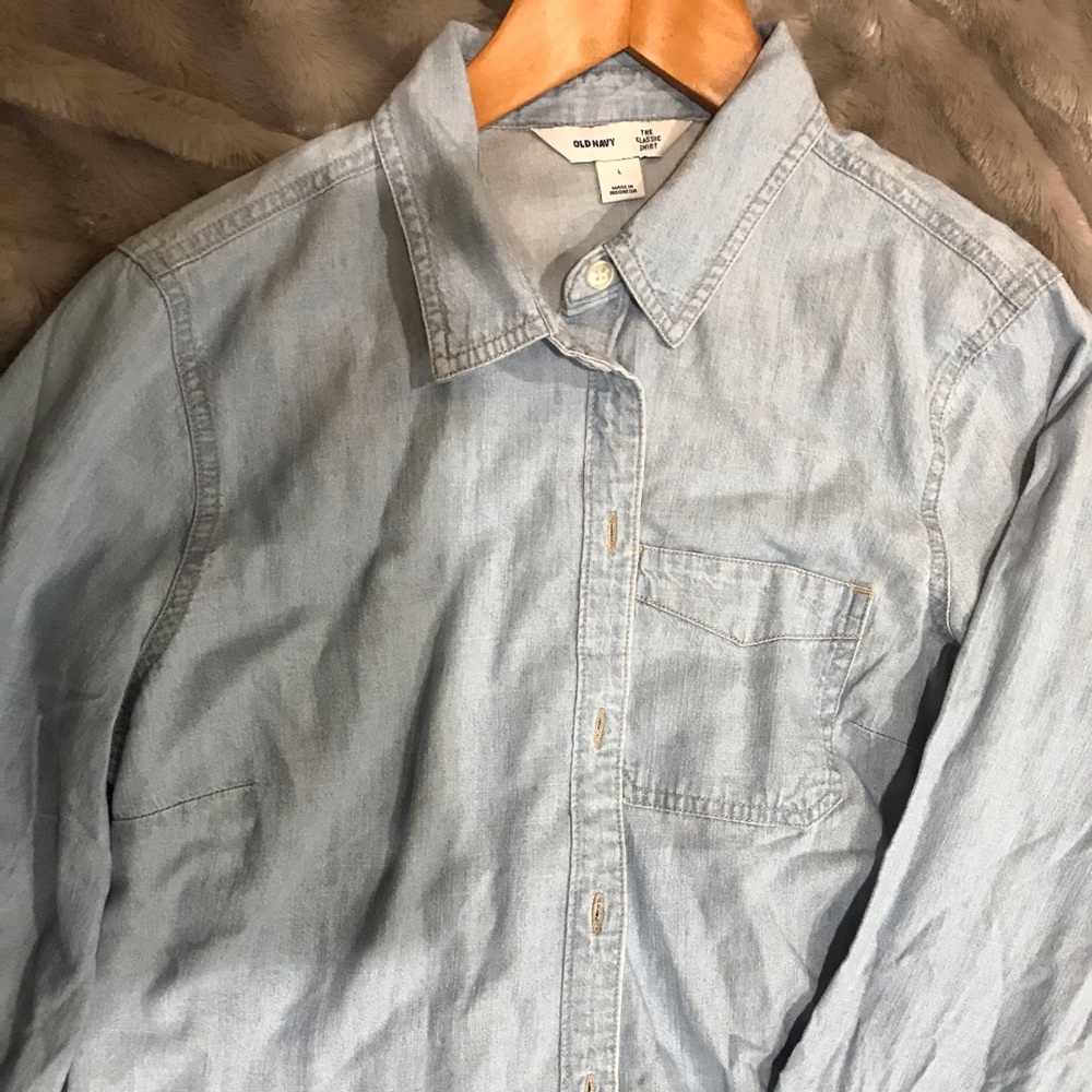 Denim button down shirt